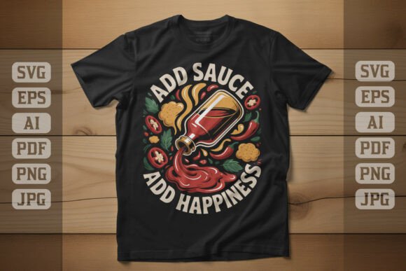 Add Sauce Add Happiness Foodie Design