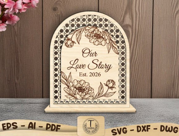 Anniversary Personalized Wood Sign SVG