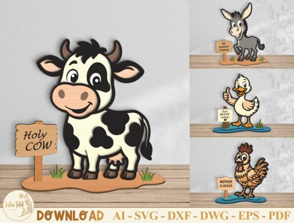 Funny Animal Shelf Sitter SVG Bundle