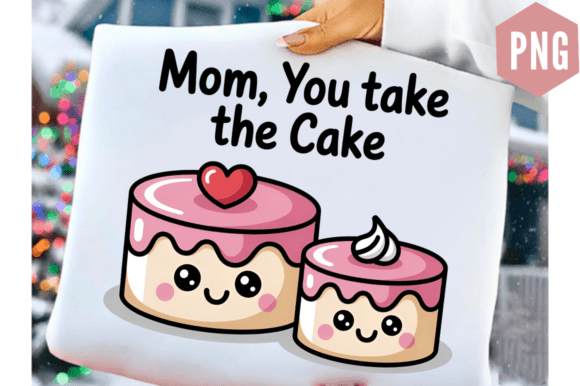 Funny Mother's Day Mama Pun Cake PNG Des