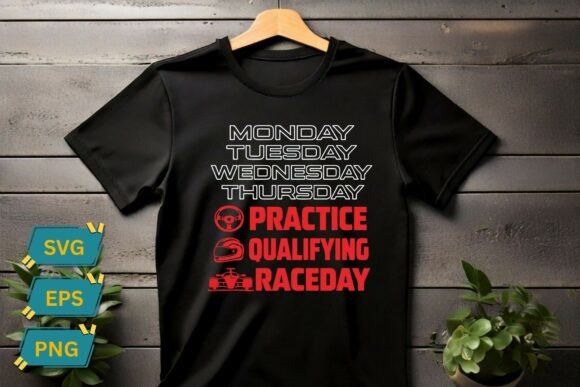 Funny Racing Weekend Schedule T-Shirt