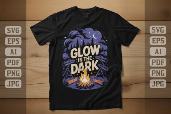 Glow in the Dark Campfire T-Shirt Design