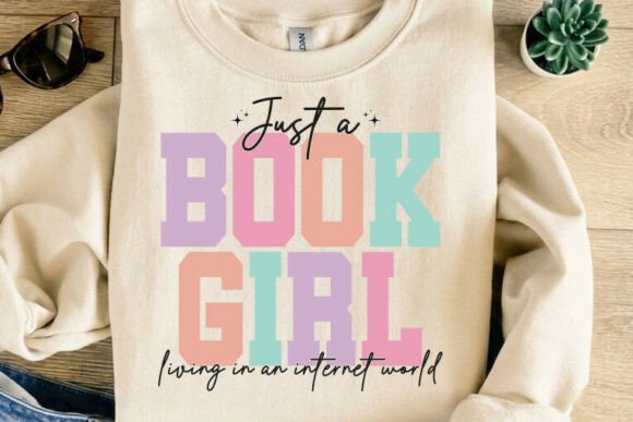Just a Book Girl Living T-Shirt Design