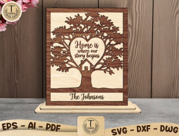 Personalized Family Wood Sign SVG