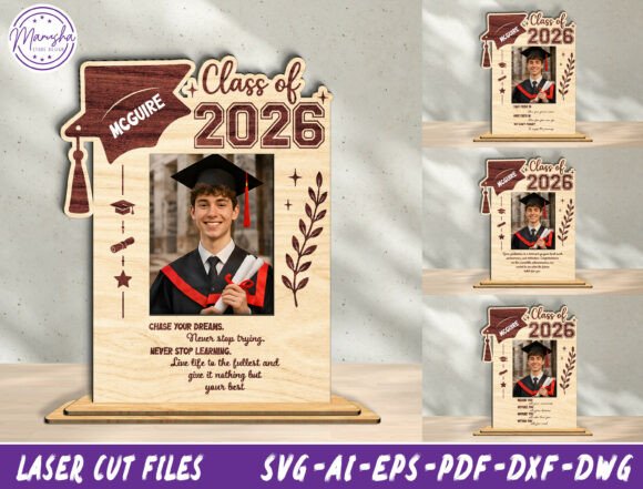 Personalized Graduation Photo Stand SVG