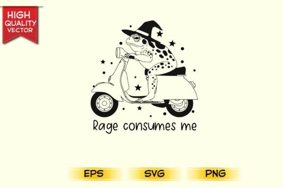 Rage Consumes Me Funny Witch Toad Riding