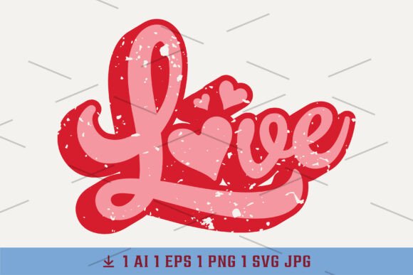Retro Love Valentine, Valentine Love Png