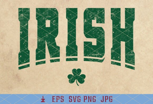 Varsity St Patricks Day Retro Irish PNG